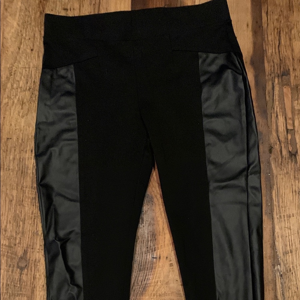 BCBGeneration faux leather trim leggings